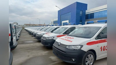 'SSVga 108 dona Volkswagen Caddy tez tibbiy yordam avtomobillari berildi'ning rasmi