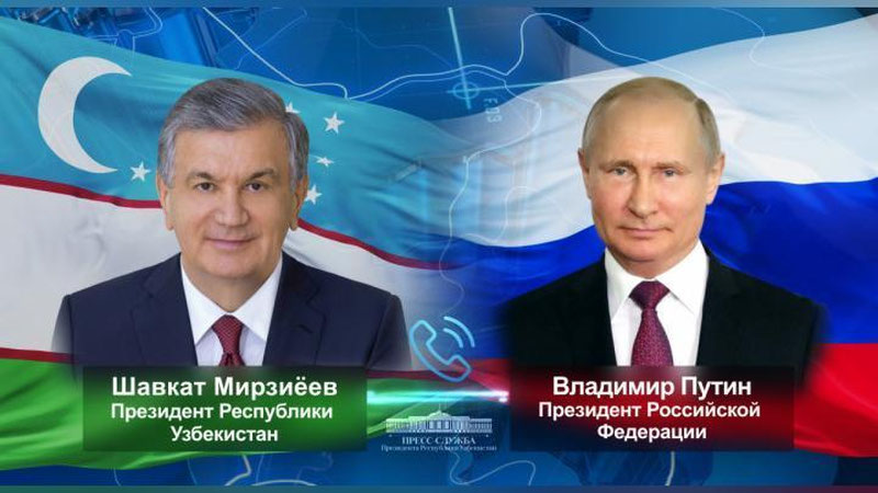 Изрображение 'Президенты Узбекистана и России условились о дальнейших личных контактах'