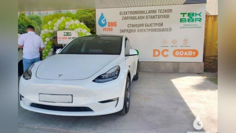 'Samarqandda elektromobillarni tezkor zaryadlash qurilmasi o`rnatildi'ning rasmi