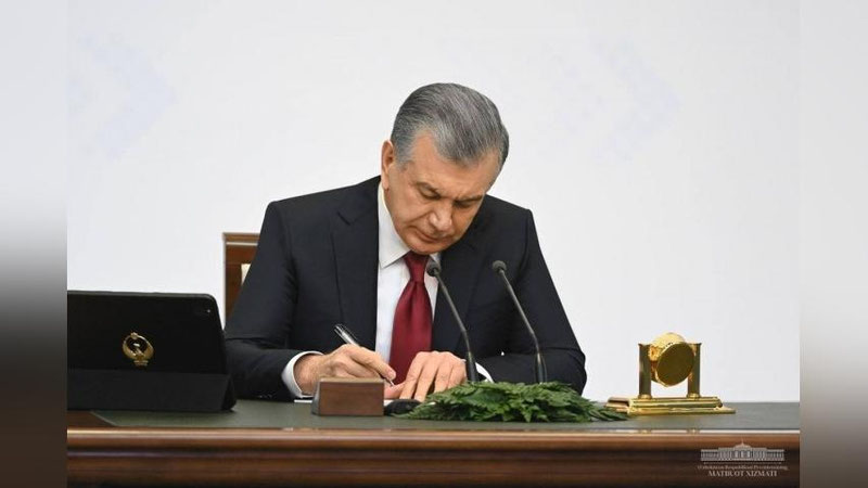 'Prezident Abdulfattoh as-Sisiga lavozimga qayta saylangani munosabati bilan maktub yo`lladi'ning rasmi