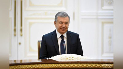 'O`zbekiston Prezidenti Hindistonning Gujarat shtati delegasiyasini qabul qildi'ning rasmi