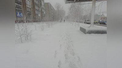 Изрображение 'Ряд регионов Казахстана засыпало снегом (видео)'