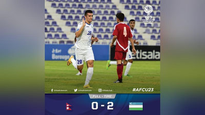 'U-23 ОЧ саралаши: Ўзбекистон ёшлари Непални мағлубиятга учратди (Видео)'ning rasmi