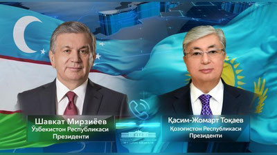 'Qozog`iston Prezidenti Qasim-Jomart Toqaev bilan telefon orqali muloqot to`g`risida'ning rasmi
