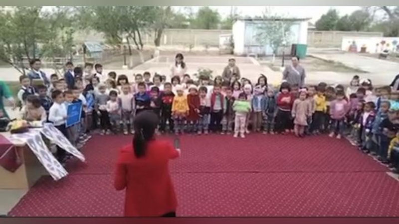 'Bog`cha tarbiyalanuvchilari Konstitusiya targ`ibotiga jalb qilindi (video)'ning rasmi