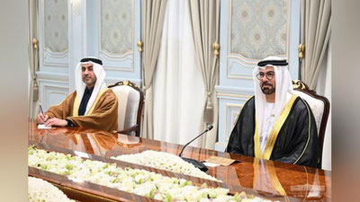 Изрображение 'Президент Узбекистана принял министра по делам Правительства ОАЭ'