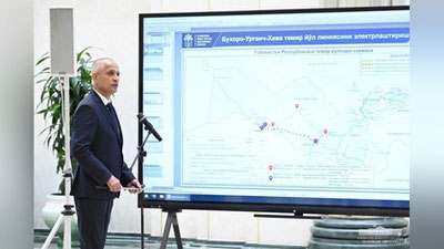 Изрображение 'Время в пути из Ташкента в Ургенч сократится с 14 до 6 часов: проект электрификации железной дороги'