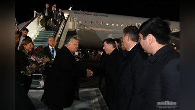 Изрображение 'Премьер-министр Венгрии Виктор Орбан прибыл в Самарканд'