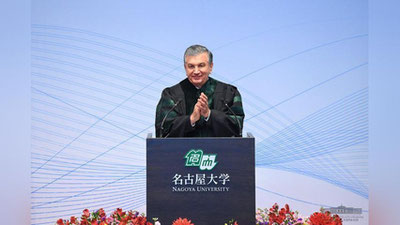'Shavkat Mirziyoev Nagoya universitetining faxriy doktori bo`ldi'ning rasmi