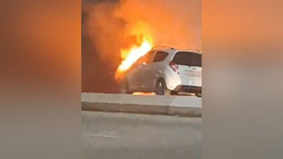 'Andijonda yo`lda ketayotgan "Spark" yonib ketdi'ning rasmi