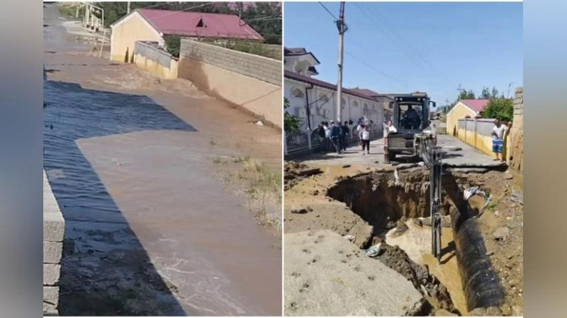 'Samarqandda magistral suv quvuri teshilib, ko`chalarni suv bosdi (video)'ning rasmi