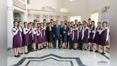 'Prezident Shavkat Mirziyoev Muhammad Yusuf nomidagi maktabga tashrif buyurdi'ning rasmi