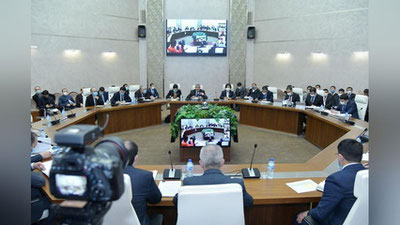 '“2020 yil uchun O`zbekiston Respublikasining Davlat byudjeti to`g`risida”gi Qonun ijrosi muhokama qilindi'ning rasmi