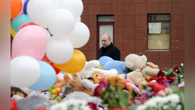 'Путин Кемерово қурбонлари хотирасига ташкил қилинган мемориалга гул қўйди (видео)'ning rasmi