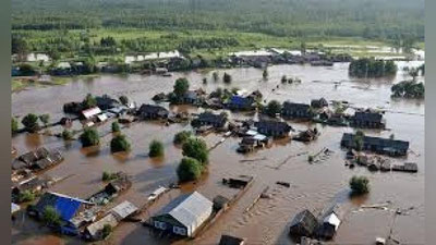 'Rossiyaning Irkutsk viloyatida kuchli suv toshqini kuzatildi (Video) 'ning rasmi