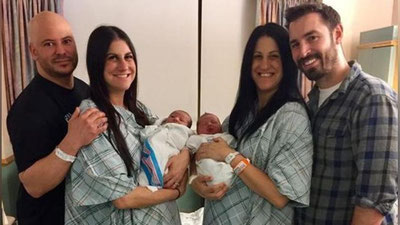 '​Egizak opa-singillar bir kunda o`g`il farzandli bo`lishdi'ning rasmi