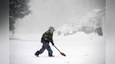 'АҚШнинг Юта  штатида қалин қор ёғмоқда 'ning rasmi