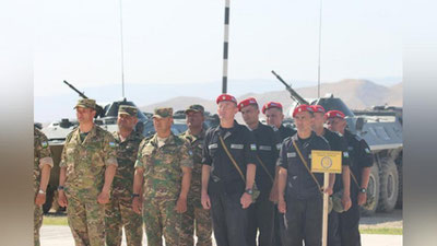 'Mudofaa vazirligi qo`shinlarida "Jangovar mashinalar biatloni – 2019" musobaqasining final bosqichiga start berildi'ning rasmi