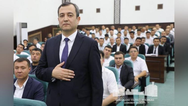 'Sherbek Buranov nomzodi Narpay tumani hokimi lavozimiga tasdiqlandi'ning rasmi