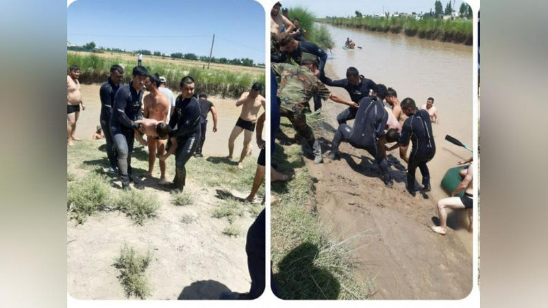 'Buxoroda 15 yoshli maktab o`quvchisi cho`milish uchun kanalga borib, cho`kib ketdi. Yigitni qutqara olmagan o`rtoqlari qochib ketgan'ning rasmi