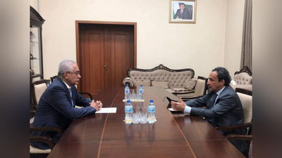 'O`zbekistonning Afg`oniston bo`yicha vakili Italiya elchisi bilan uchrashdi'ning rasmi