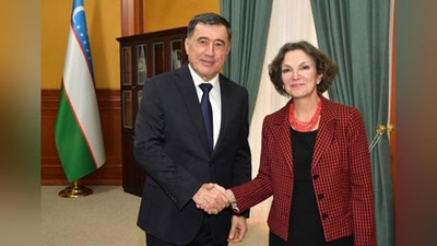 'Tashqi ishlar vaziri Vladimir Norov Fransiya elchisi bilan uchrashdi'ning rasmi