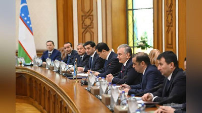 'O`zbekiston va Misr Prezidentlari o`rtasida muzokaralar bo`lib o`tdi'ning rasmi