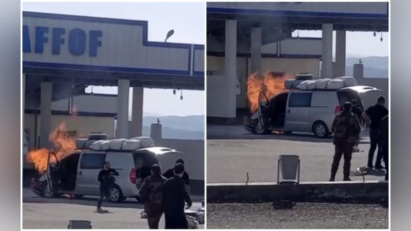 '"Gaz zapravka"da Hyundai yonib ketdi'ning rasmi