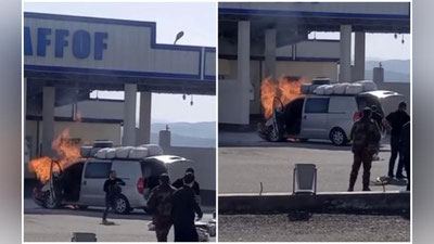 '"Gaz zapravka"da Hyundai yonib ketdi'ning rasmi