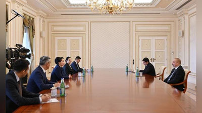 'Tanzila Norboeva Ozarbayjon Prezidenti bilan uchrashdi'ning rasmi