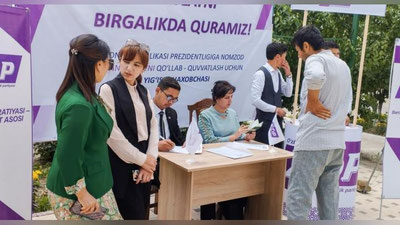 'O`zbekiston prezidentligiga navbatdagi nomzod uchun imzo yig`ish jarayonlari davom etmoqda'ning rasmi
