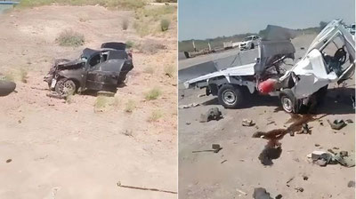 'Qoraqalpog`istonda Labo va Lacetti to`qnashuvi oqibatida ikki kishi halok bo`ldi (video)'ning rasmi