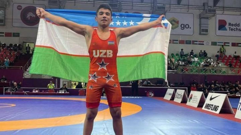 'O`zbekistonlik kurashchi Iordaniyadagi musobaqada oltin medalni qo`lga kiritdi'ning rasmi