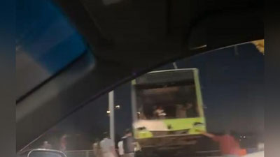'Toshkentda avtobus ichidagi odamlari bilan ko`prikdan tushib ketdi (video)'ning rasmi