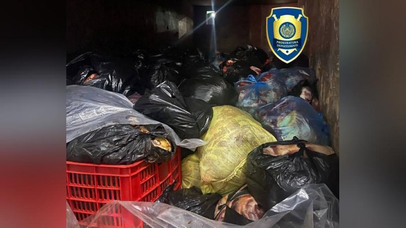 'Қашқадарёда 4 тонна истеъмолга яроқсиз гўштни олиб кетаётган шахслар ушланди'ning rasmi
