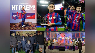 'Abbosbek Fayzullaev Rossiyaning taniqli «SSKA» klubining sentyabr oyidagi eng yaxshi futbolchisi'ning rasmi