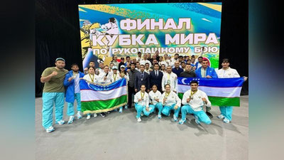 'Қўл жанги бўйича "Жаҳон кубоги"да Ўзбекистон миллий терма жамоаси ғолиб бўлди'ning rasmi