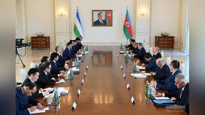 'O`zbekiston va Ozarbayjon tovar ayirboshlash hajmi 1 mlrd dollarga etkaziladi'ning rasmi