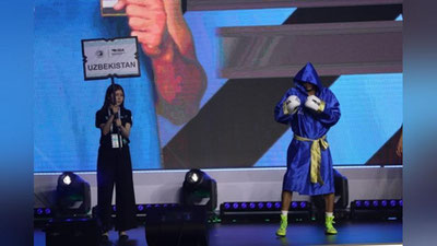 'O`zbekiston terma jamoasi boks bo`yicha Jahon chempionatida umumjamoa hisobida 1-o`rinni egalladi'ning rasmi