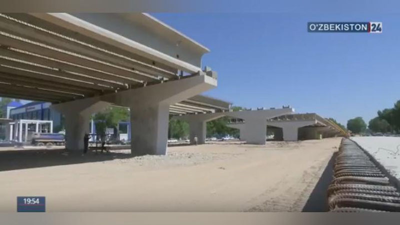 Изрображение 'ПУТЕПРОВОД НА МЕТРО "МИРЗО УЛУГБЕКА" ПОСТРОЕН НА 80% (ВИДЕО)'