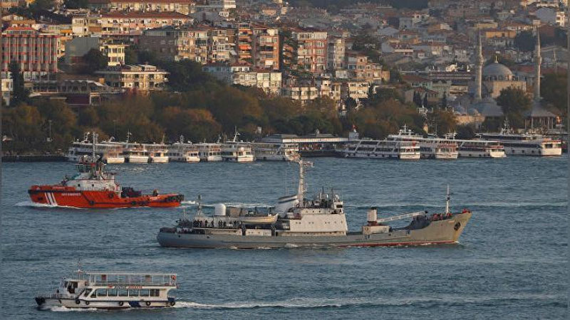 '​Rossiyaning “Liman” tadqiqot kemasi Qora dengizda boshqa kema bilan to`qnashdi'ning rasmi