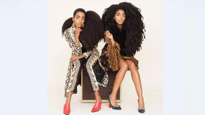 '​Egizak opa-singillar g`ayrioddiy sochlari bilan mashhur bo`ldi (Foto)'ning rasmi