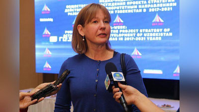 '​Krista Pikkat Toshkentda tashkil etilgan media-haftalik borasidagi fikrlari bilan o`rtoqlashdi'ning rasmi