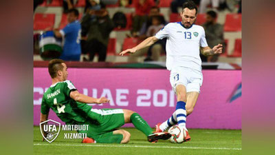 'Osiyo Kubogi. O`zbekiston terma jamoasi Turkmanistonni yirik hisobda engdi'ning rasmi