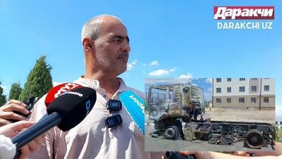 'Нукусдаги намойишларда юк машинаси ёниб кетган навоийлик ҳайдовчи ҳикояси (фото+видео)'ning rasmi