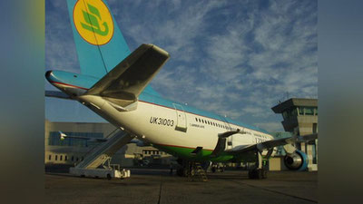 'Минск аэропортида Тошкентдан бориб қўнган “Ўзбекистон ҳаво йўллари” самалёти учиш-қўниш йўлагидан чиқиб кетди'ning rasmi