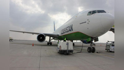 Изрображение 'НАК «Узбекистон хаво йуллари» выполнила первый грузовой рейс в Тегеран'