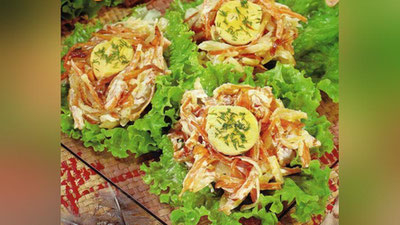 '​«Қуш уяси» салати — кўриниши ва мазасига гап йўқ!'ning rasmi