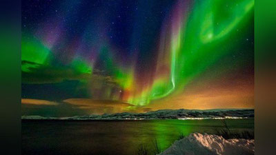 'Islandiyada shimol yog`dusi kuzatilmoqda 'ning rasmi