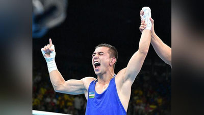 Изрображение 'Хасанбой Дусматов завоевал чемпионский пояс IBA'